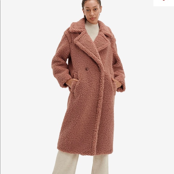 UGG Teddy Coat in Color Peach NWT Sz M - Picture 3 of 3